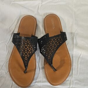 Merona Black Cutout Sandals